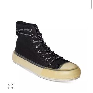 All Saints High Top Logo Sneakers in Black